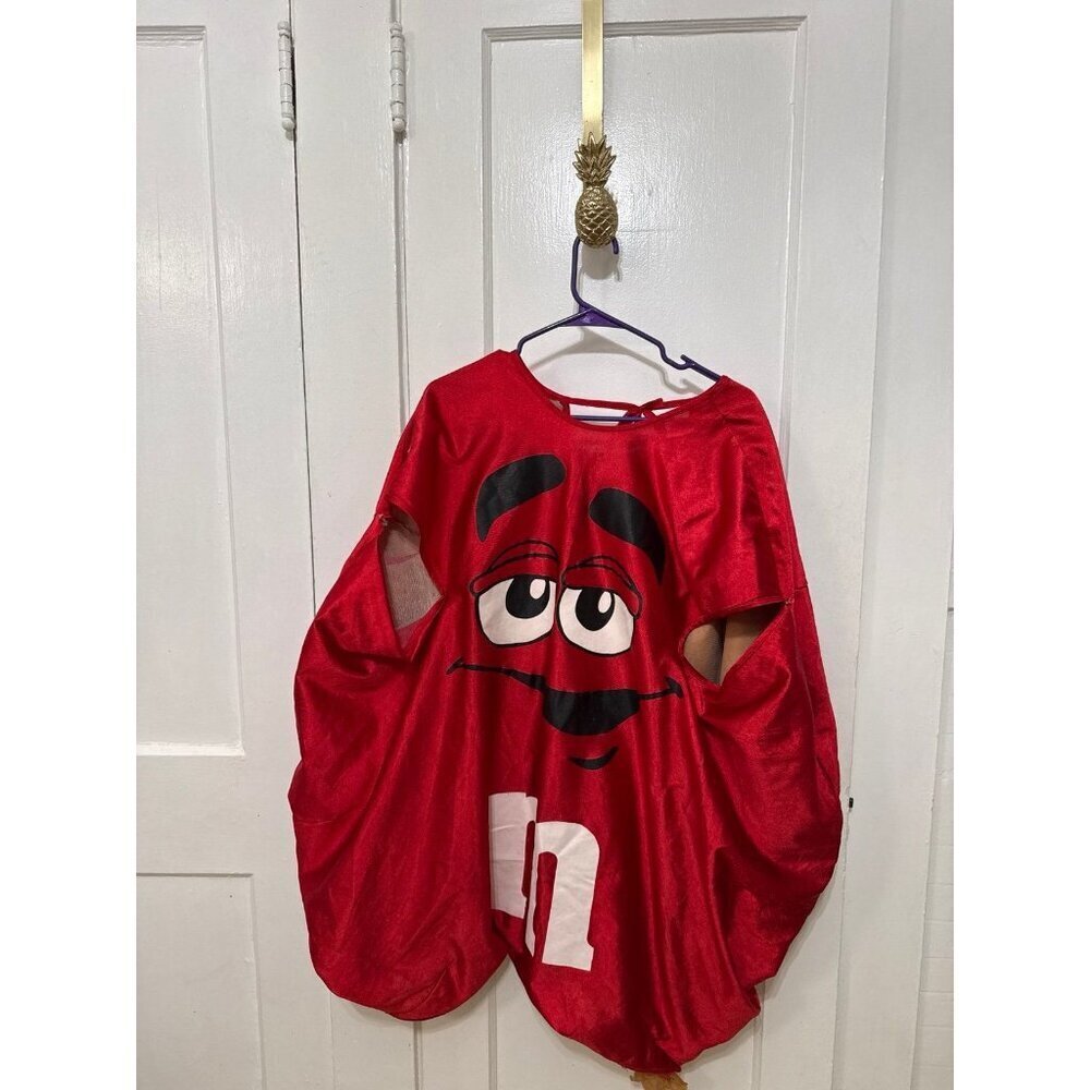 Red M&M Character Costume Top - Playful Holiday Home Wear